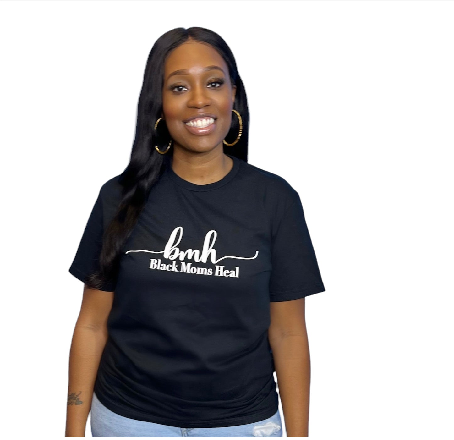 Black Moms Heal Signature Tee - Black & White